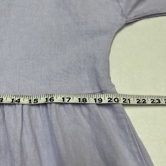 Bella Ambra Dress Womens M Purple Lilac Linen Blend Tiered Midi Beachy Cottage - Picture 10 of 10